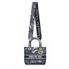 Best Replicas Bags - Replica Dior Medium Blue Embroidery Lady D-Lite Bag M0565 Shop For Best Louis Vuitton LV Replica Bags With Cheap Price