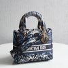 Best Replicas Bags - Replica Dior Medium Blue Embroidery Lady D-Lite Bag M0565 Shop For Best Louis Vuitton LV Replica Bags With Cheap Price