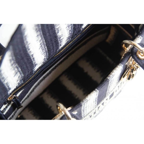 Replica Dior Blue D-Stripes Lady D-Lite Bag M0565 - Image 11