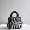 Best Replicas Bags - Replica Dior Blue D-Stripes Lady D-Lite Bag M0565 Shop For Best Louis Vuitton LV Replica Bags With Cheap Price