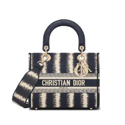 Replica Dior Blue D-Stripes Lady D-Lite Bag M0565