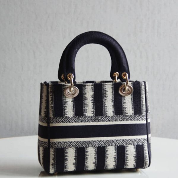 Replica Dior Blue D-Stripes Lady D-Lite Bag M0565 - Image 6
