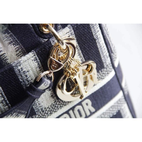 Replica Dior Blue D-Stripes Lady D-Lite Bag M0565 - Image 7