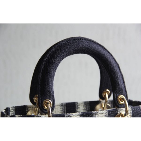 Replica Dior Blue D-Stripes Lady D-Lite Bag M0565 - Image 10