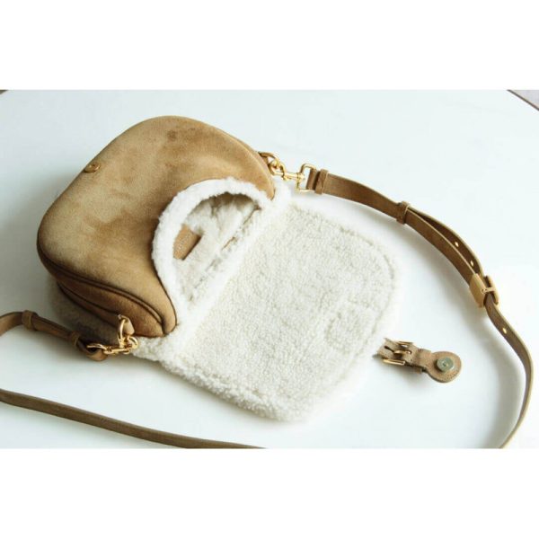 Replica Dior Medium Bobby Shearling Bag in Camel M9319 - Image 8