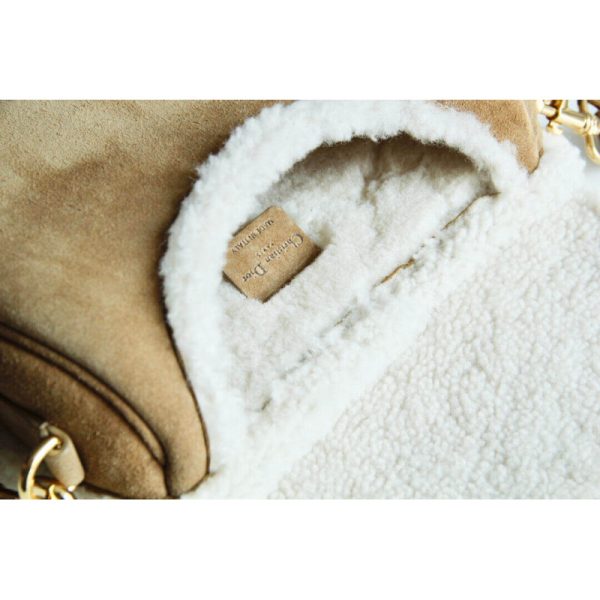 Replica Dior Medium Bobby Shearling Bag in Camel M9319 - Image 9