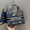 Best Replicas Bags - Replica Dior Lady D-Lite Blue Dior Palms Embroidery Bag Shop For Best Louis Vuitton LV Replica Bags With Cheap Price