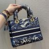 Best Replicas Bags - Replica Dior Lady D-Lite Blue Dior Palms Embroidery Bag Shop For Best Louis Vuitton LV Replica Bags With Cheap Price