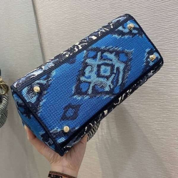 Replica Dior Lady D-Lite Blue Dior Palms Embroidery Bag - Image 10