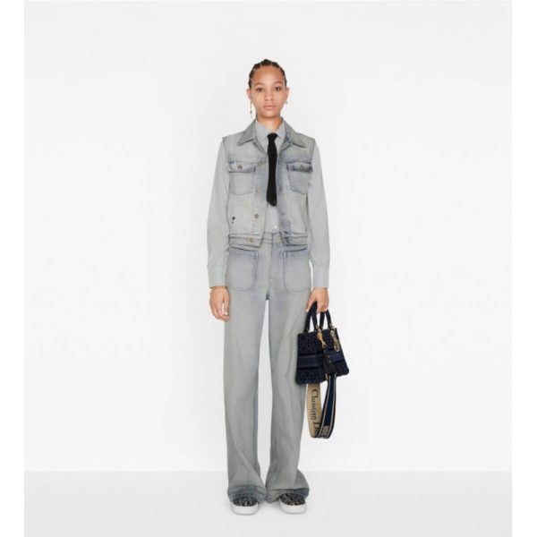 Replica Dior Lady D-Lite Embroidered Velvet M0565O Bag - Image 3