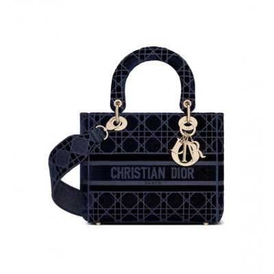 Replica Dior Lady D-Lite Embroidered Velvet M0565O Bag