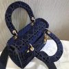 Best Replicas Bags - Replica Dior Lady D-Lite Embroidered Velvet M0565O Bag Shop For Best Louis Vuitton LV Replica Bags With Cheap Price