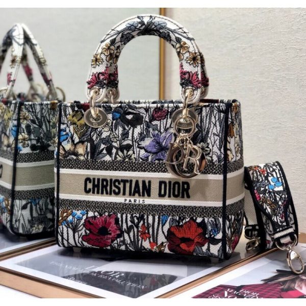 Replica Dior Lady D-Lite Bag - Multicolor Mille Fleurs M0565 - Image 4