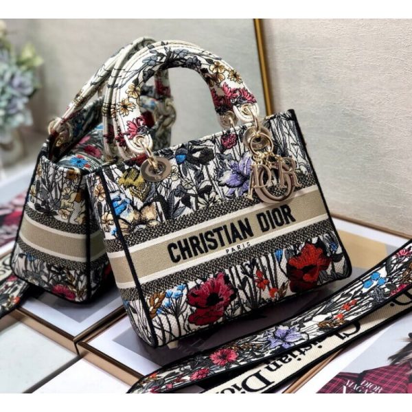 Replica Dior Lady D-Lite Bag - Multicolor Mille Fleurs M0565 - Image 5