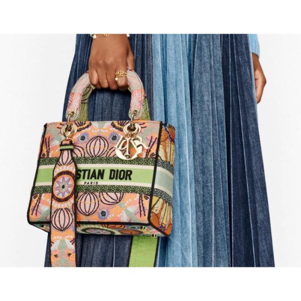 Replica Dior Lady D-Lite Bag - Multicolor Embroidery M0565 - Image 2