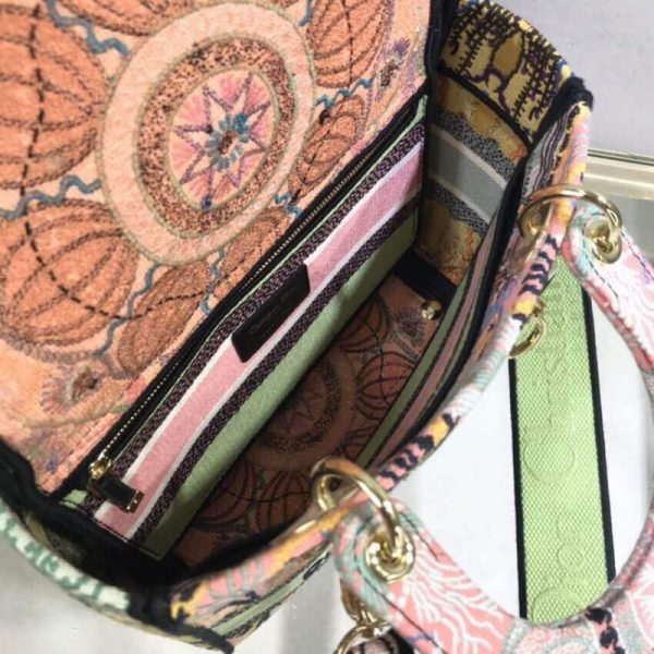Replica Dior Lady D-Lite Bag - Multicolor Embroidery M0565 - Image 11