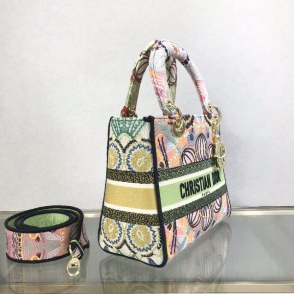 Replica Dior Lady D-Lite Bag - Multicolor Embroidery M0565 - Image 5