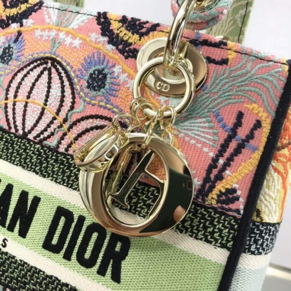 Replica Dior Lady D-Lite Bag - Multicolor Embroidery M0565 - Image 6