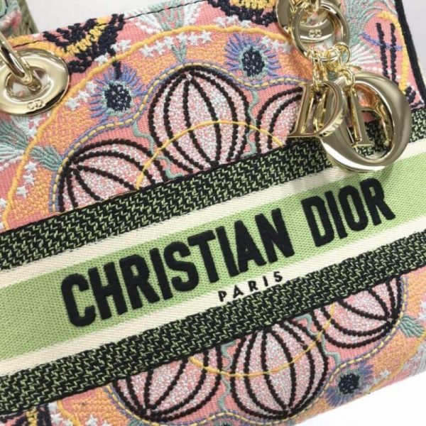 Replica Dior Lady D-Lite Bag - Multicolor Embroidery M0565 - Image 7