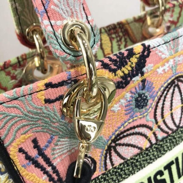 Replica Dior Lady D-Lite Bag - Multicolor Embroidery M0565 - Image 8
