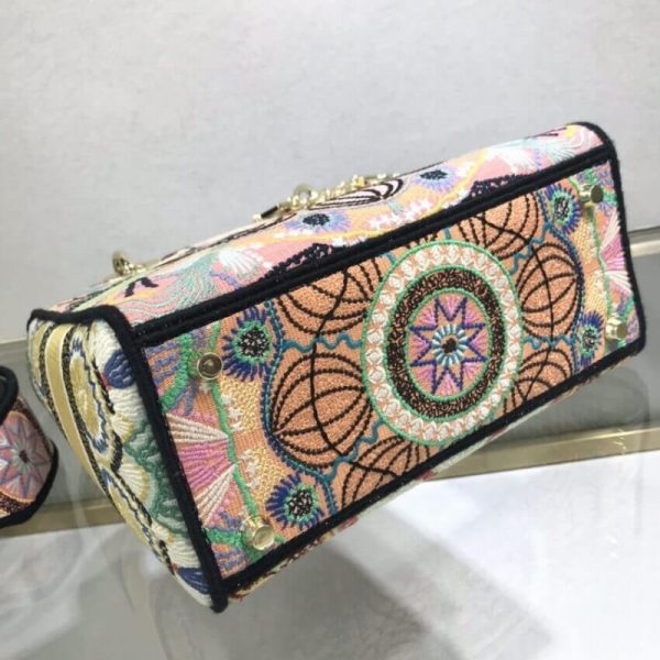 Replica Dior Lady D-Lite Bag - Multicolor Embroidery M0565 - Image 9