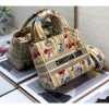 Best Replicas Bags - Replica Dior Lady D-Lite Hibiscus Metallic Thread Embroidery Bag Shop For Best Louis Vuitton LV Replica Bags With Cheap Price