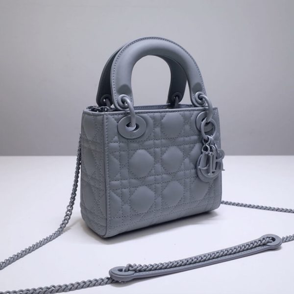 Mini Lady Dior Ultramatte Cannage Calfskin Replica Bag M0505 - Image 2