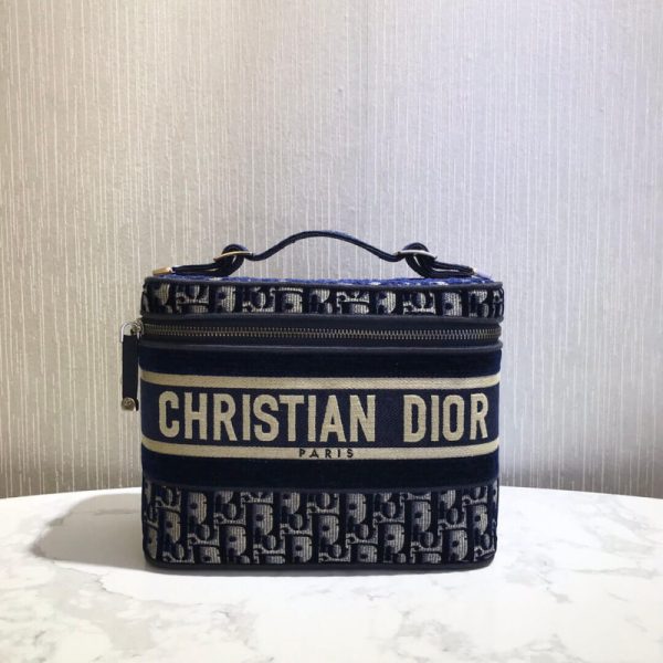 Replica Dior Oblique Velvet Diortravel Vanity Case S5480V - Image 2