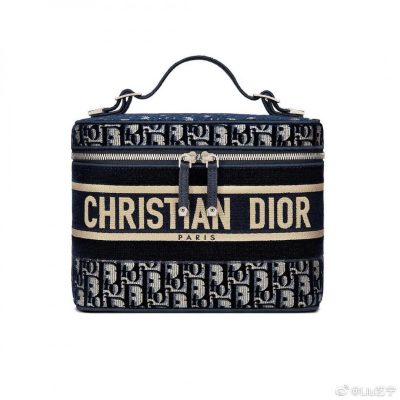 Replica Dior Oblique Velvet Diortravel Vanity Case S5480V
