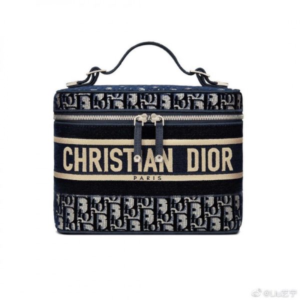 Replica Dior Oblique Velvet Diortravel Vanity Case S5480V