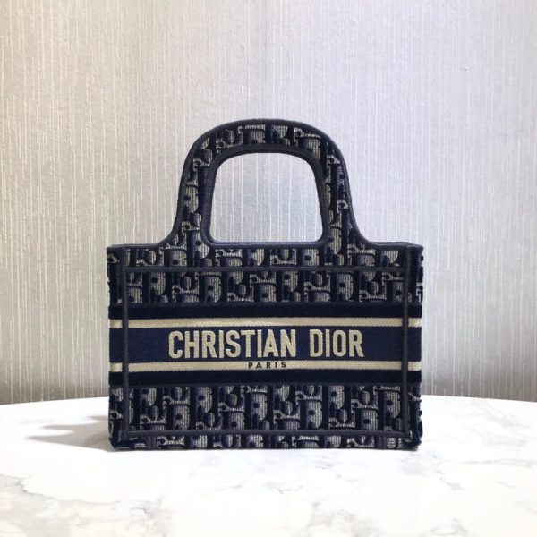 Replica Dior Oblique Velvet Mini Book Tote - S5475Z - Image 3