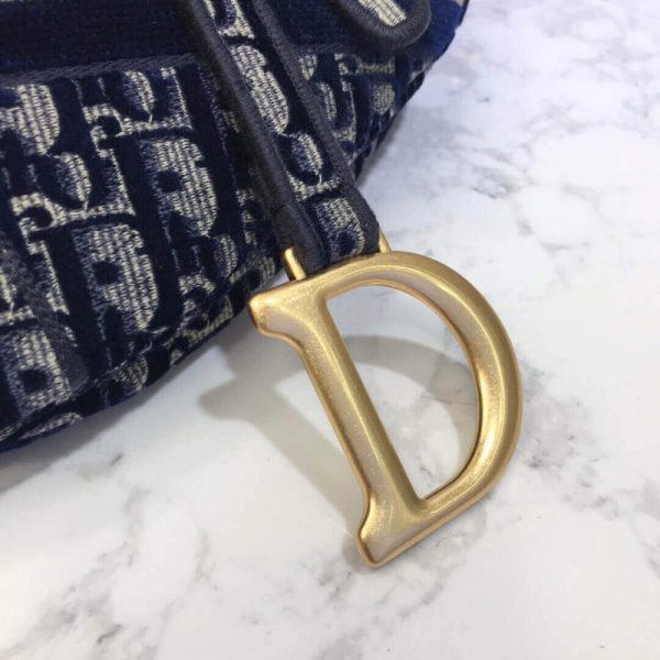 Replica Dior Oblique Velvet Saddle Bag M0446C - Image 10