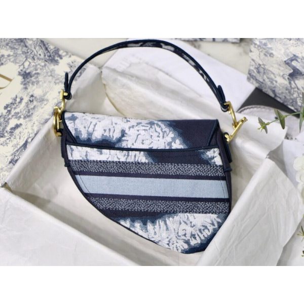 Replica Dior Saddle Bag - Blue Multi-Tie & Embroidery M0446 - Image 11