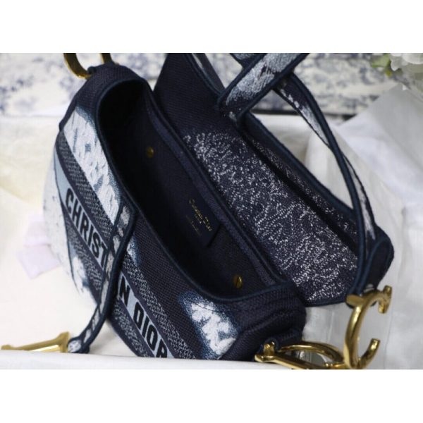 Replica Dior Saddle Bag - Blue Multi-Tie & Embroidery M0446 - Image 13
