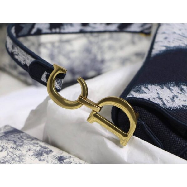 Replica Dior Saddle Bag - Blue Multi-Tie & Embroidery M0446 - Image 10