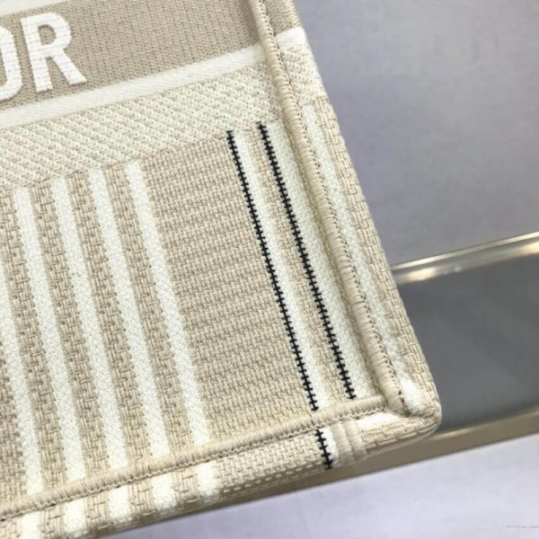 Replica Dior Small Beige Striped Book Tote M1296 - Image 5