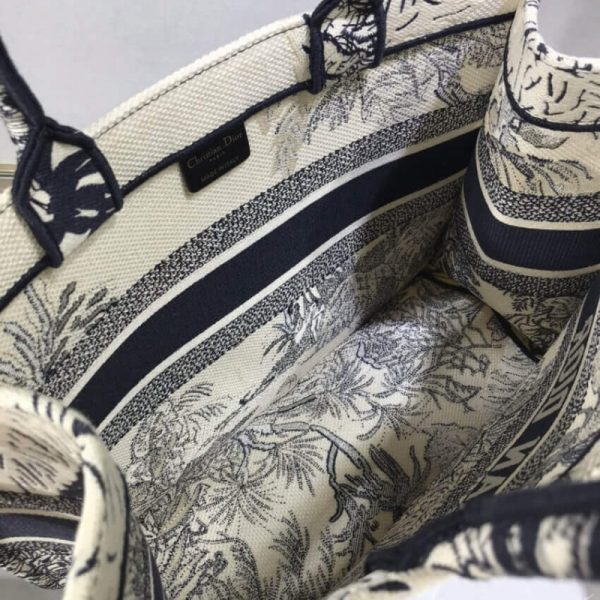 Replica Dior Small Book Tote - Blue Toile de Jouy Palms - Image 11