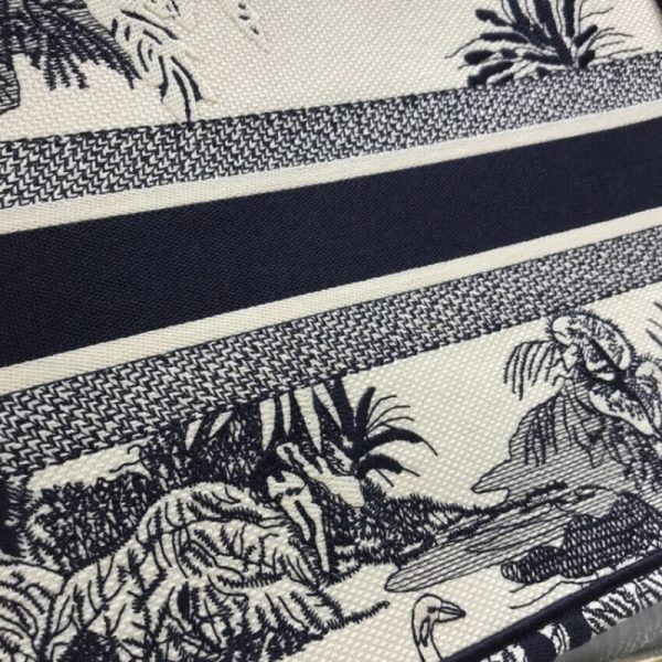 Replica Dior Small Book Tote - Blue Toile de Jouy Palms - Image 5
