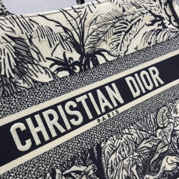 Replica Dior Small Book Tote - Blue Toile de Jouy Palms - Image 7