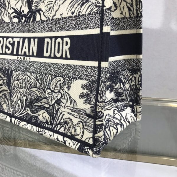 Replica Dior Small Book Tote - Blue Toile de Jouy Palms - Image 8