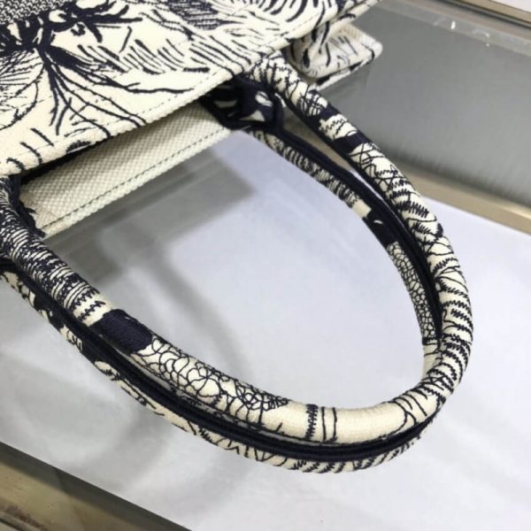 Replica Dior Small Book Tote - Blue Toile de Jouy Palms - Image 9