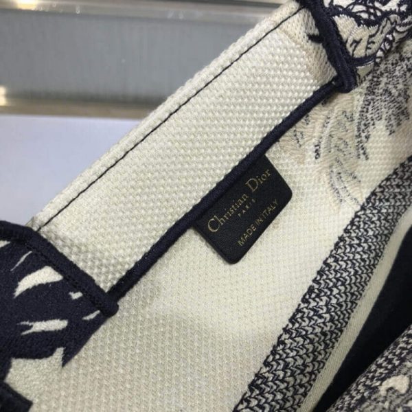 Replica Dior Small Book Tote - Blue Toile de Jouy Palms - Image 10