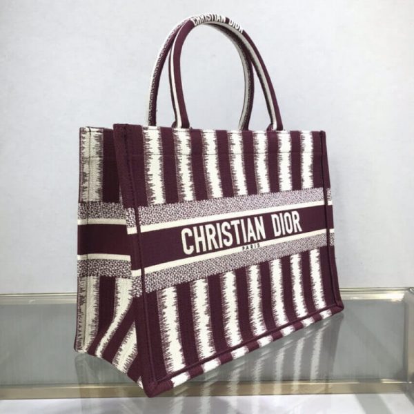 Replica Dior D-Stripes Small Book Tote Embroidery M1296 - Image 3