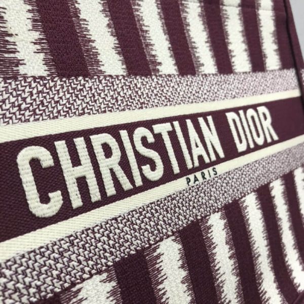 Replica Dior D-Stripes Small Book Tote Embroidery M1296 - Image 4