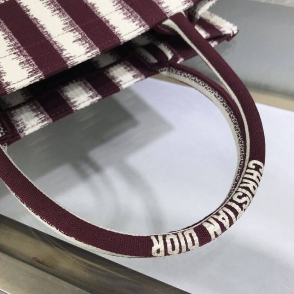 Replica Dior D-Stripes Small Book Tote Embroidery M1296 - Image 6