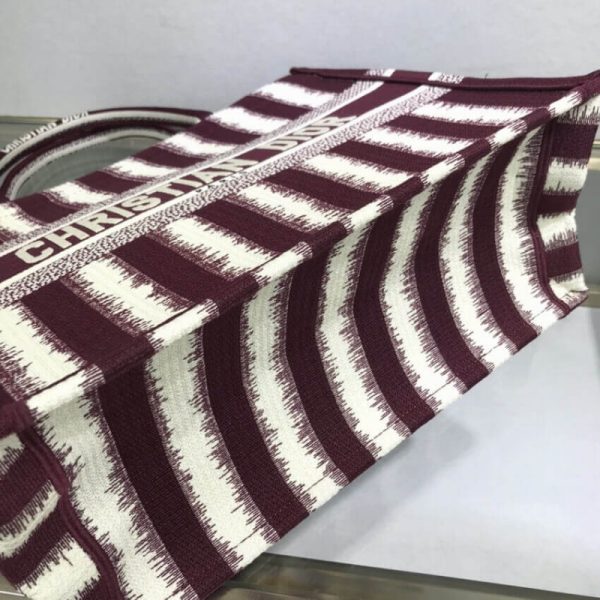 Replica Dior D-Stripes Small Book Tote Embroidery M1296 - Image 7