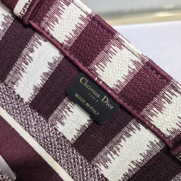 Replica Dior D-Stripes Small Book Tote Embroidery M1296 - Image 8