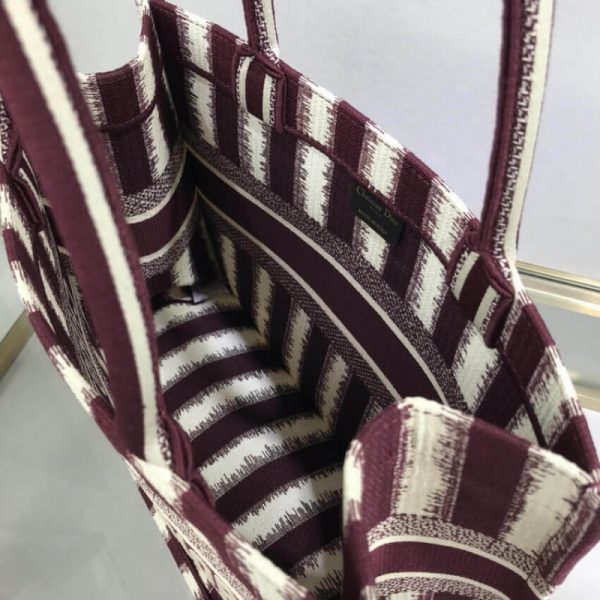 Replica Dior D-Stripes Small Book Tote Embroidery M1296 - Image 9