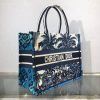 Best Replicas Bags - Replica Dior Blue Palms Embroidery Small Book Tote M1296 Shop For Best Louis Vuitton LV Replica Bags With Cheap Price