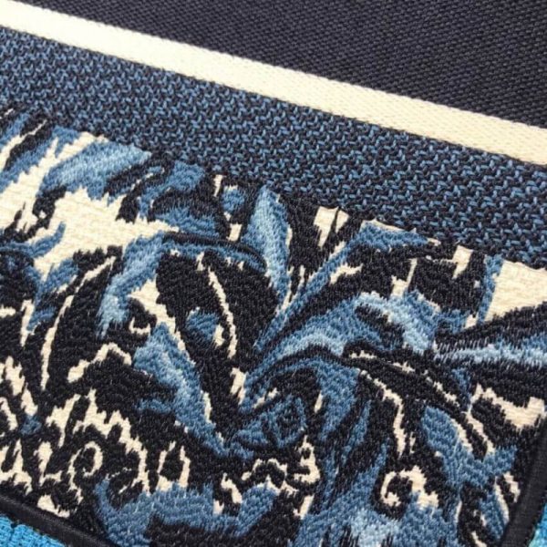 Replica Dior Blue Palms Embroidery Small Book Tote M1296 - Image 6